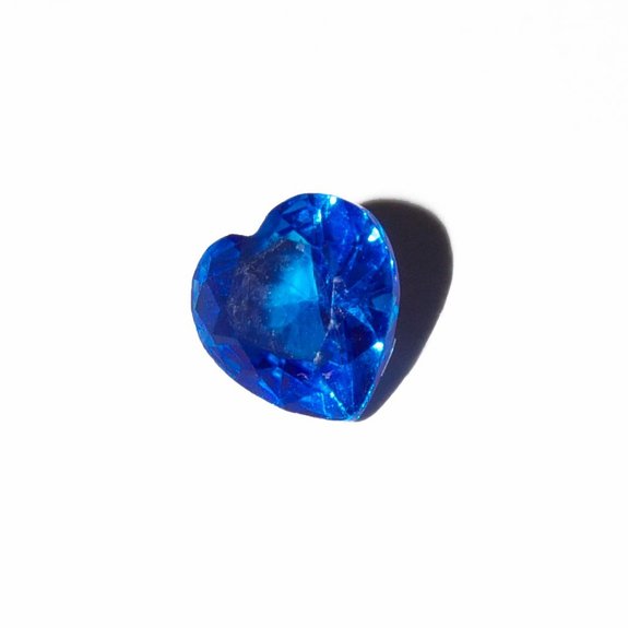 September birthstone heart 5mm floating locket charm - Click Image to Close